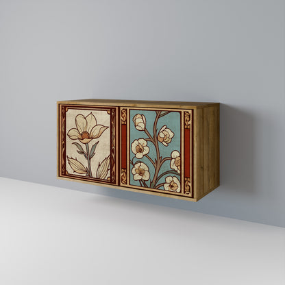 TIMELESS FLORA Skänk med två dörrar