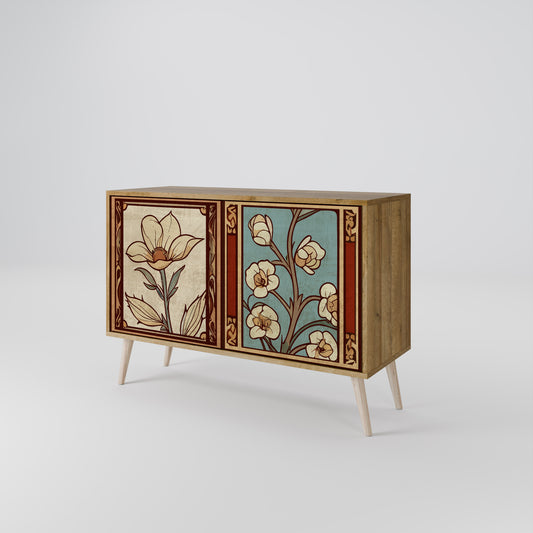 TIMELESS FLORA Skänk med två dörrar