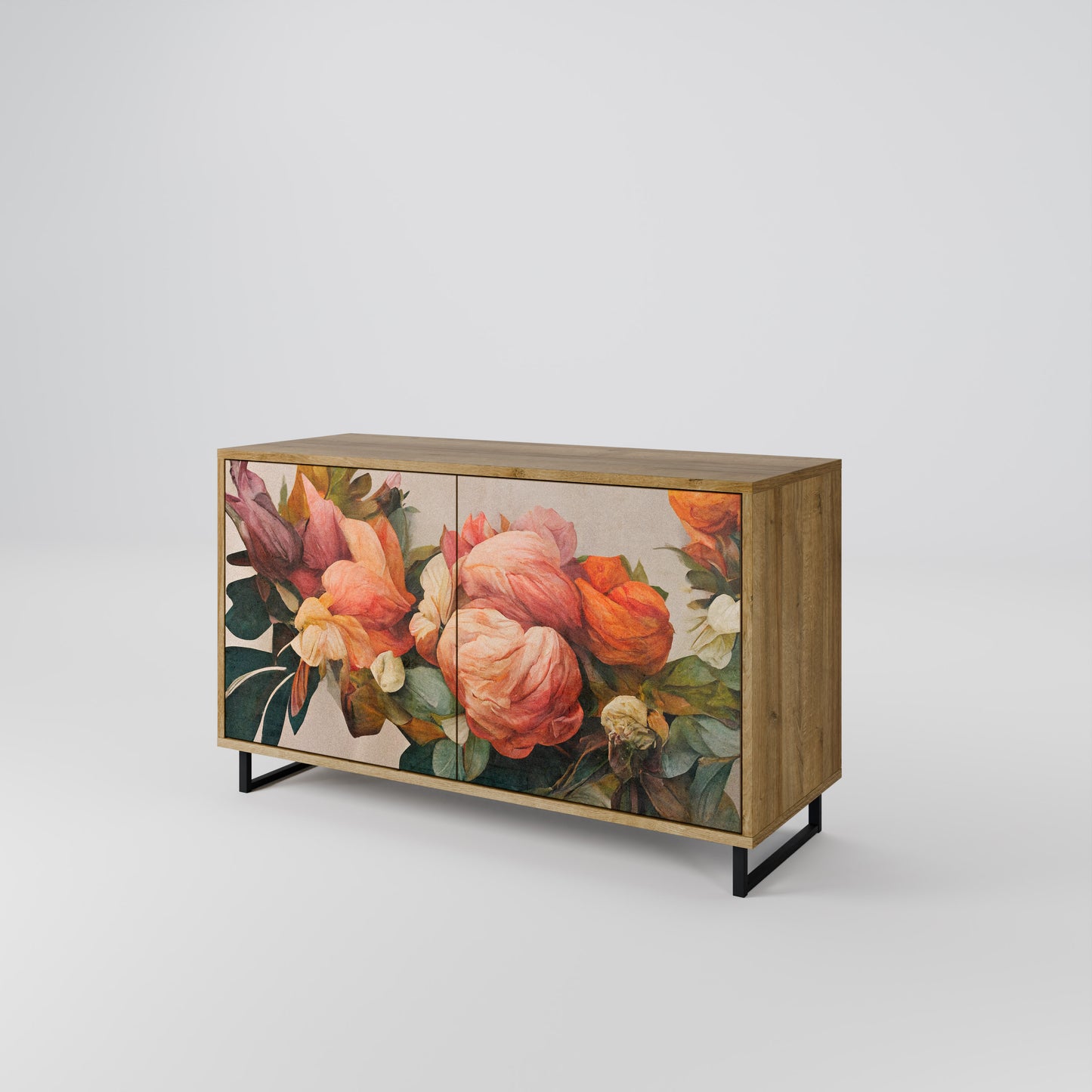 STYLISH BEAUTY 2-Door Sideboard in Oak Effect