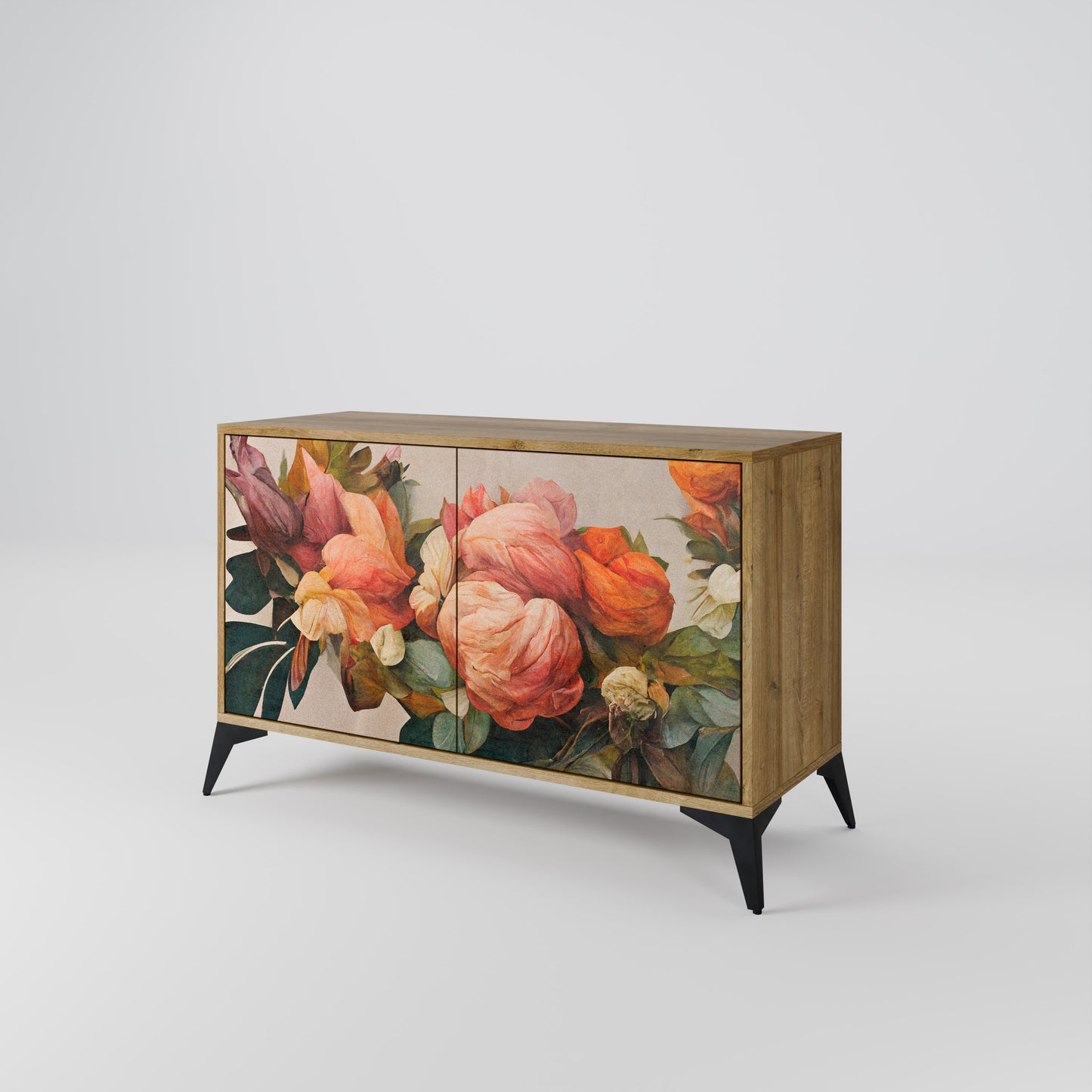 STYLISH BEAUTY 2-Door Sideboard in Oak Effect
