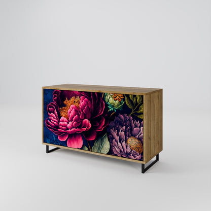 BLOOMING ELEGANCE 2-dörrars skänk i ekeffekt