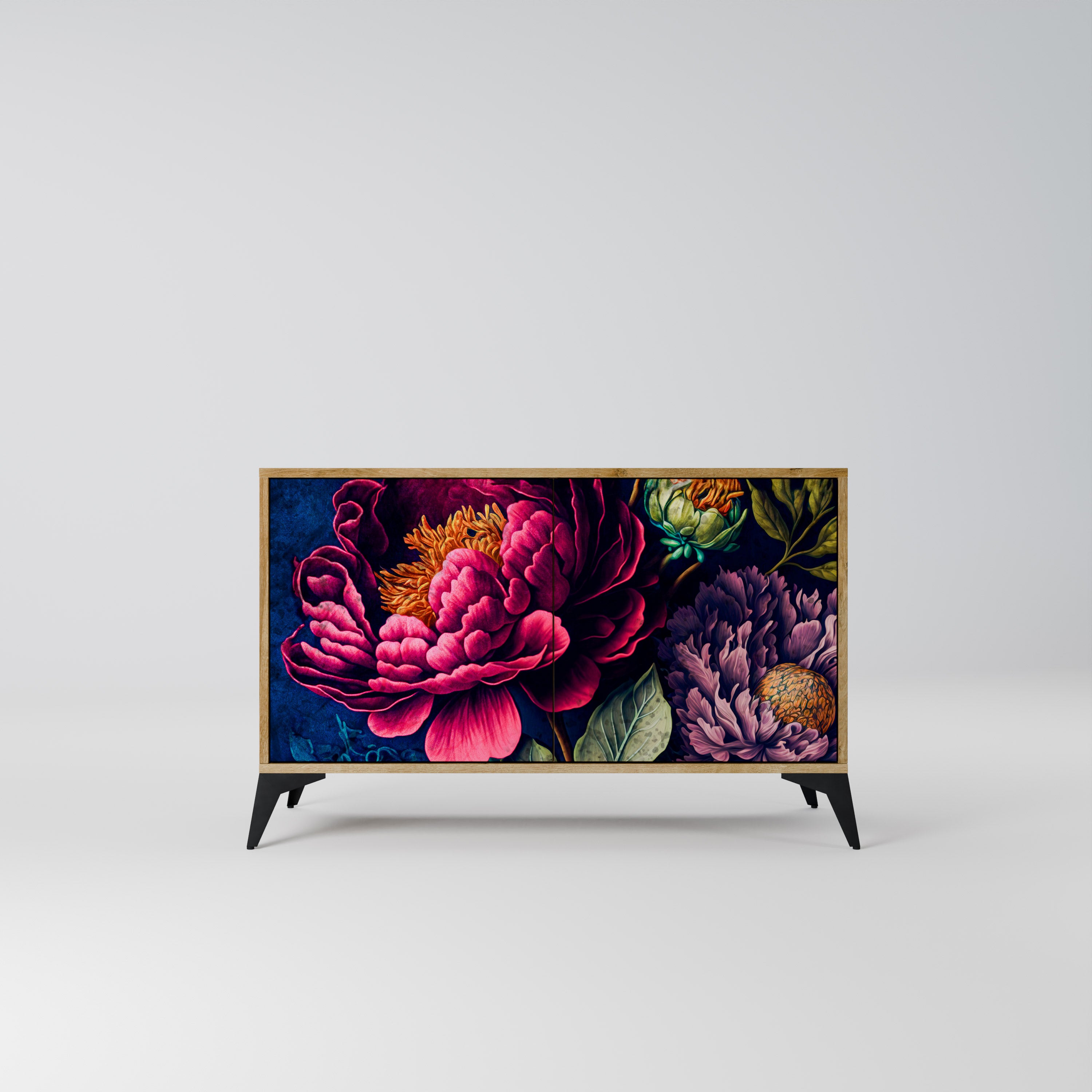 BLOOMING ELEGANCE 2-Door Sideboard in Oak Effect