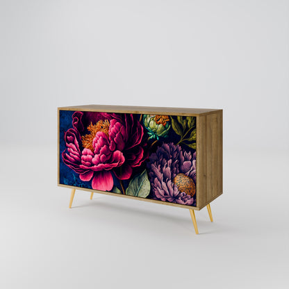 BLOOMING ELEGANCE 2-dörrars skänk i ekeffekt