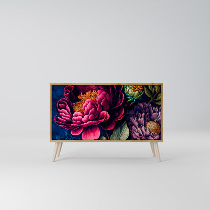 BLOOMING ELEGANCE 2-dörrars skänk i ekeffekt