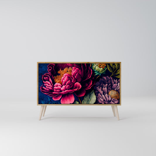 BLOOMING ELEGANCE 2-dörrars skänk i ekeffekt