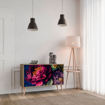 BLOOMING ELEGANCE 2-dörrars skänk i ekeffekt