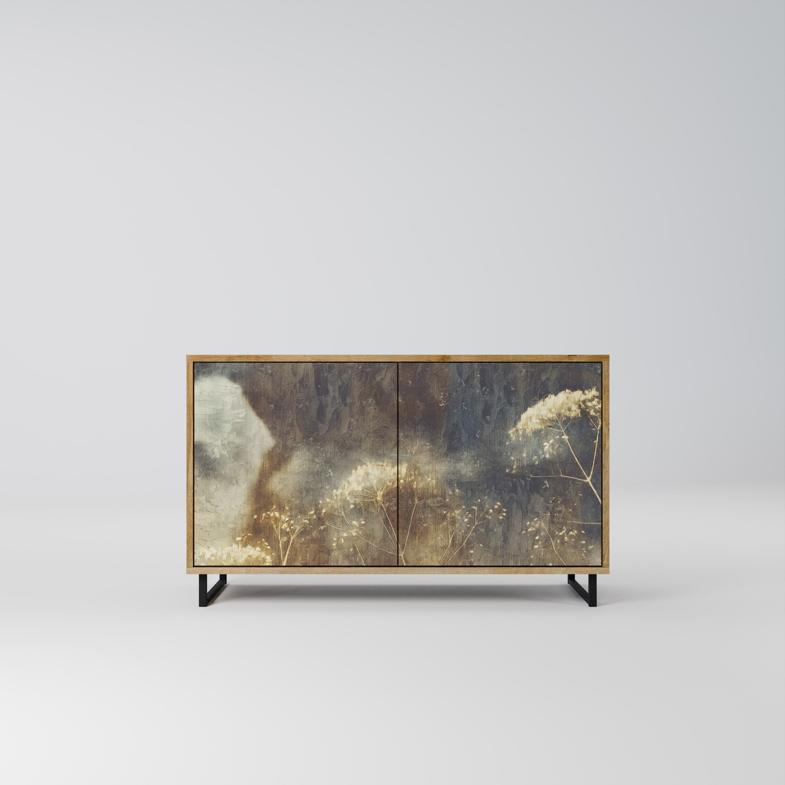 GENTLE POWER 2-Door Sideboard in Oak Effect