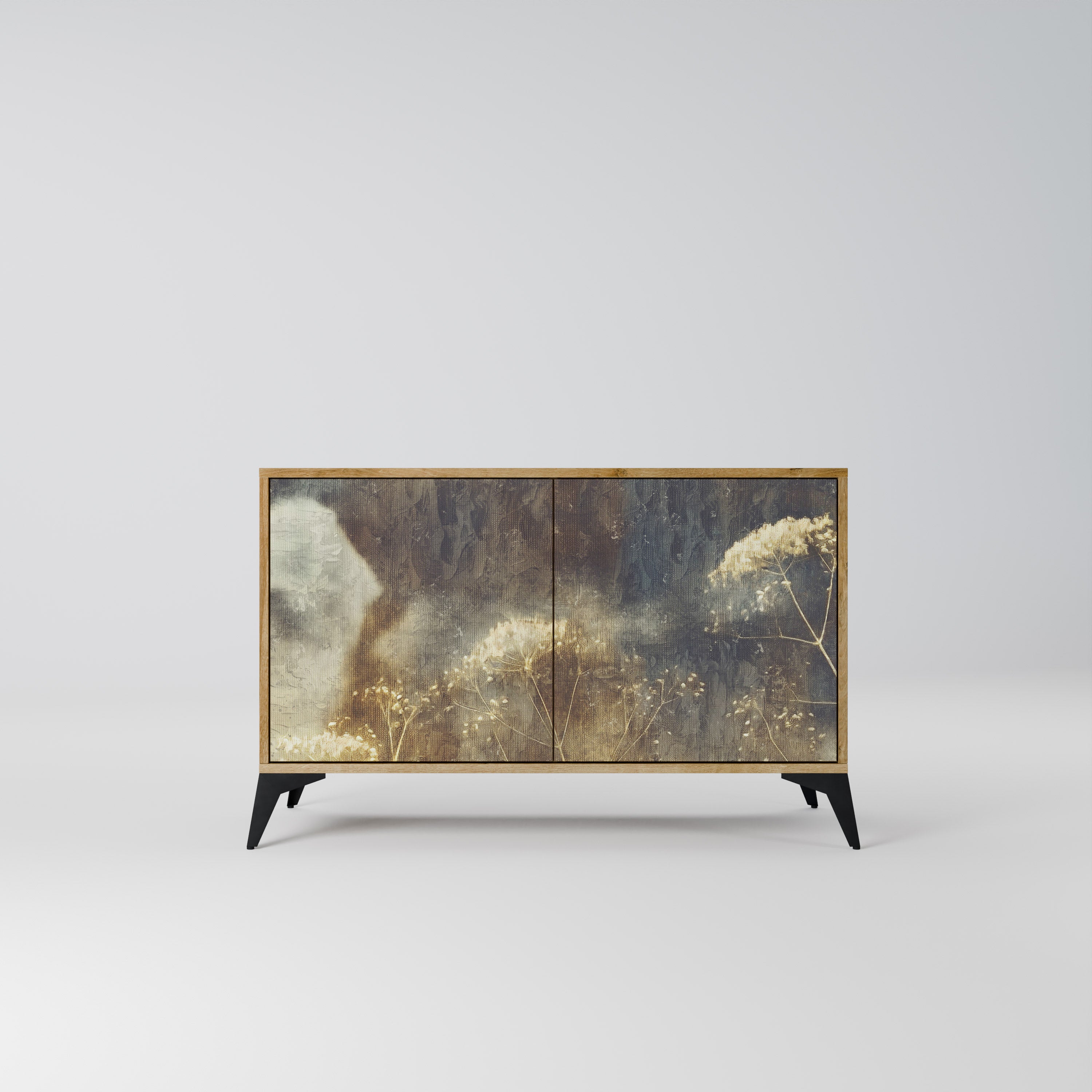 GENTLE POWER 2-Door Sideboard in Oak Effect