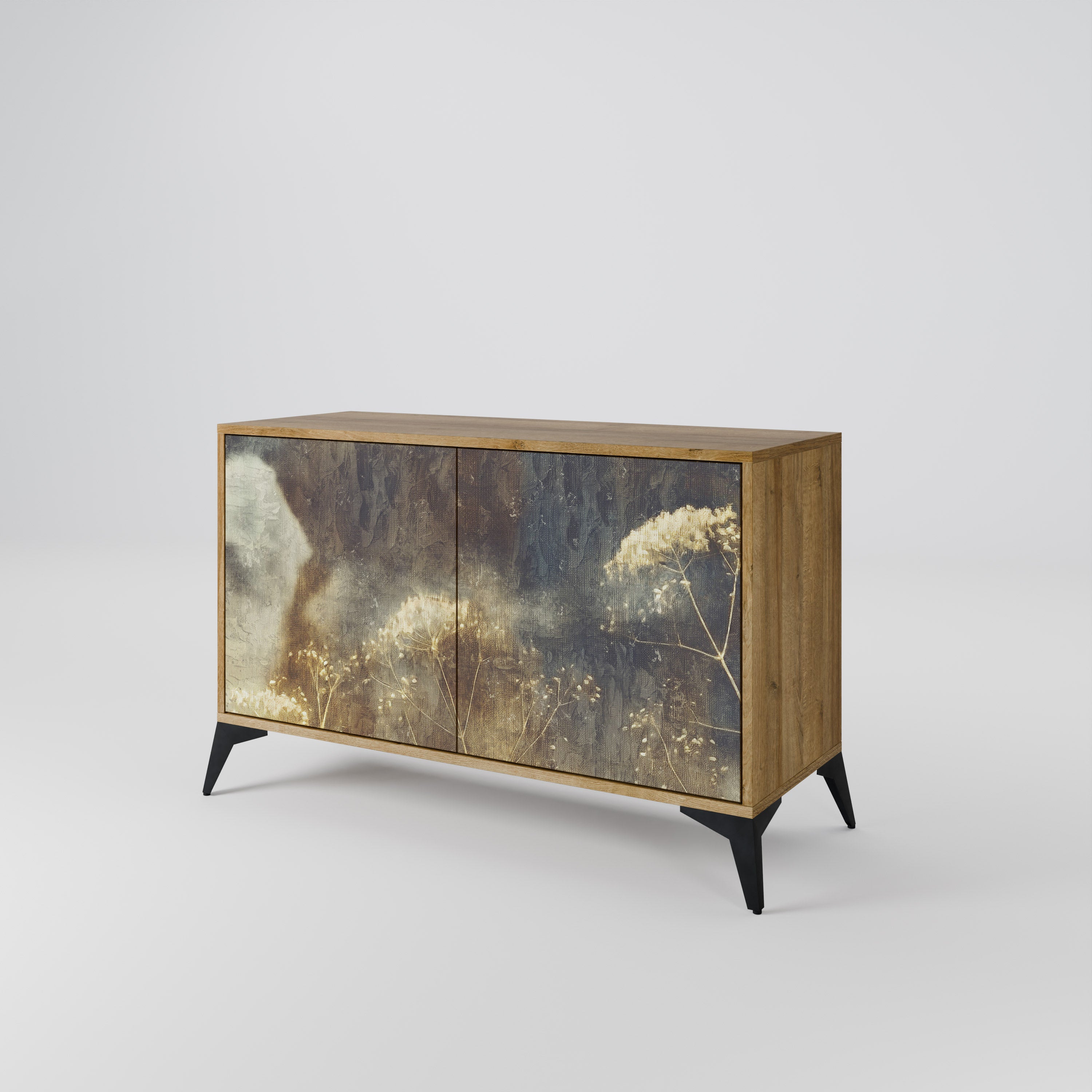 GENTLE POWER 2-Door Sideboard in Oak Effect