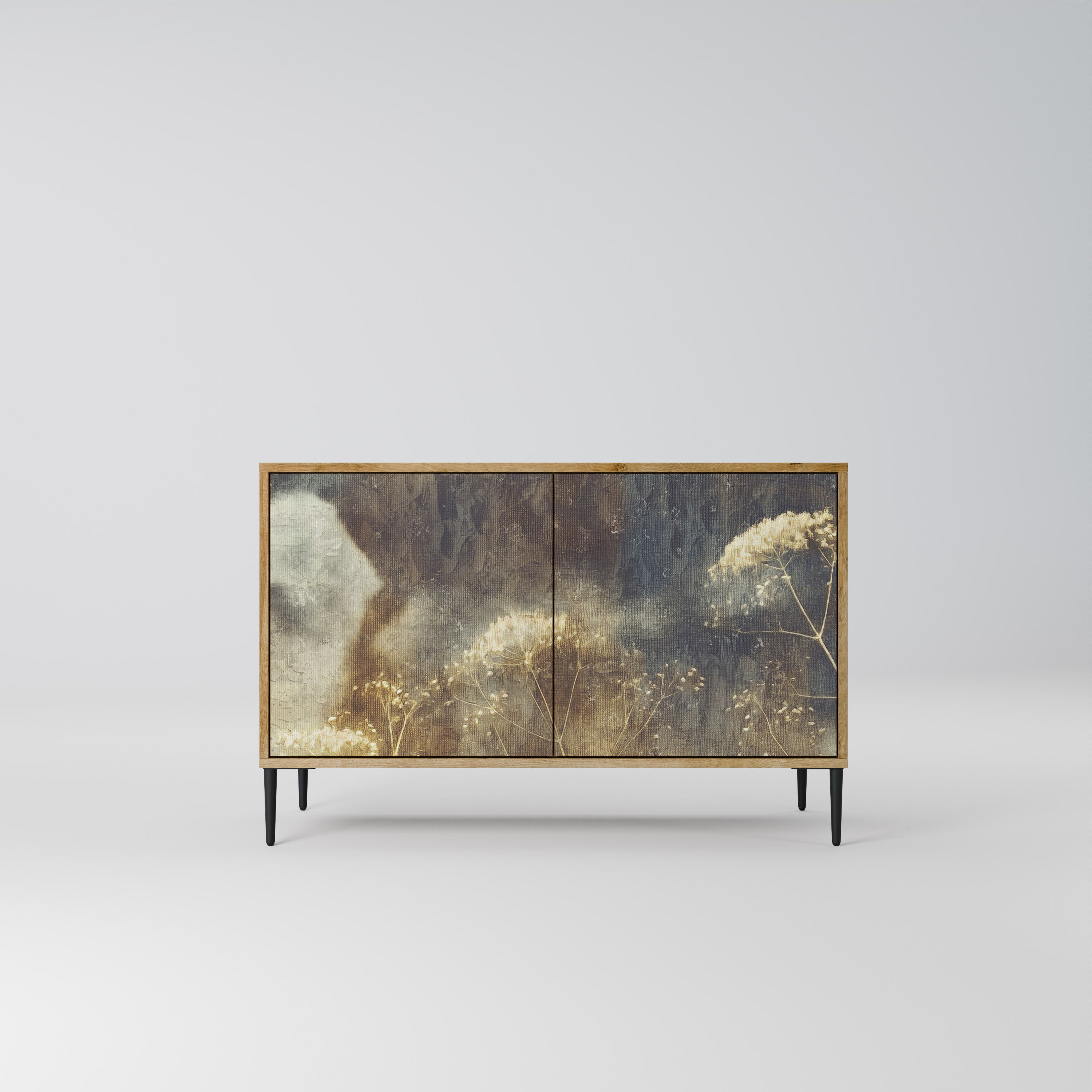 GENTLE POWER 2-Door Sideboard in Oak Effect