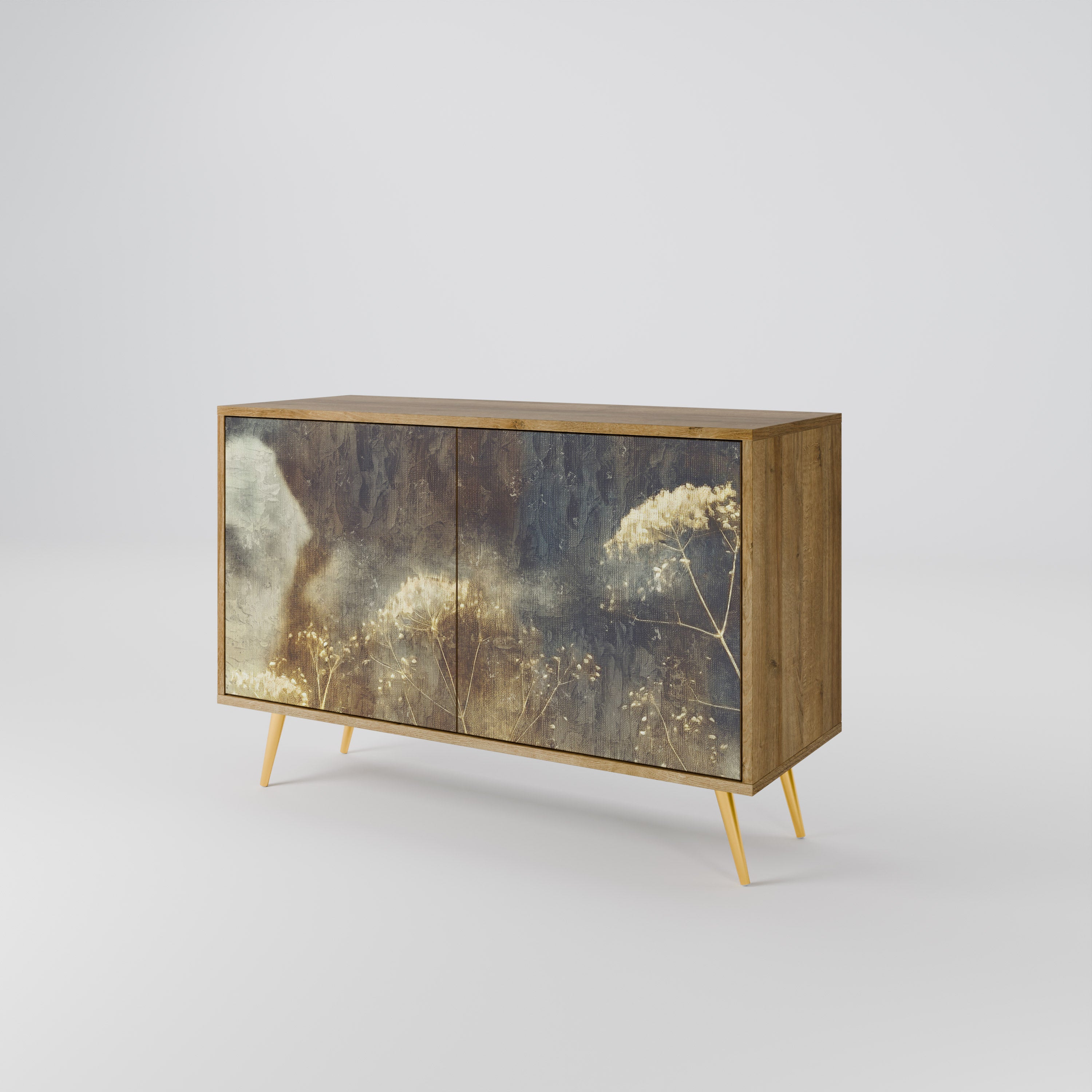 GENTLE POWER 2-Door Sideboard in Oak Effect