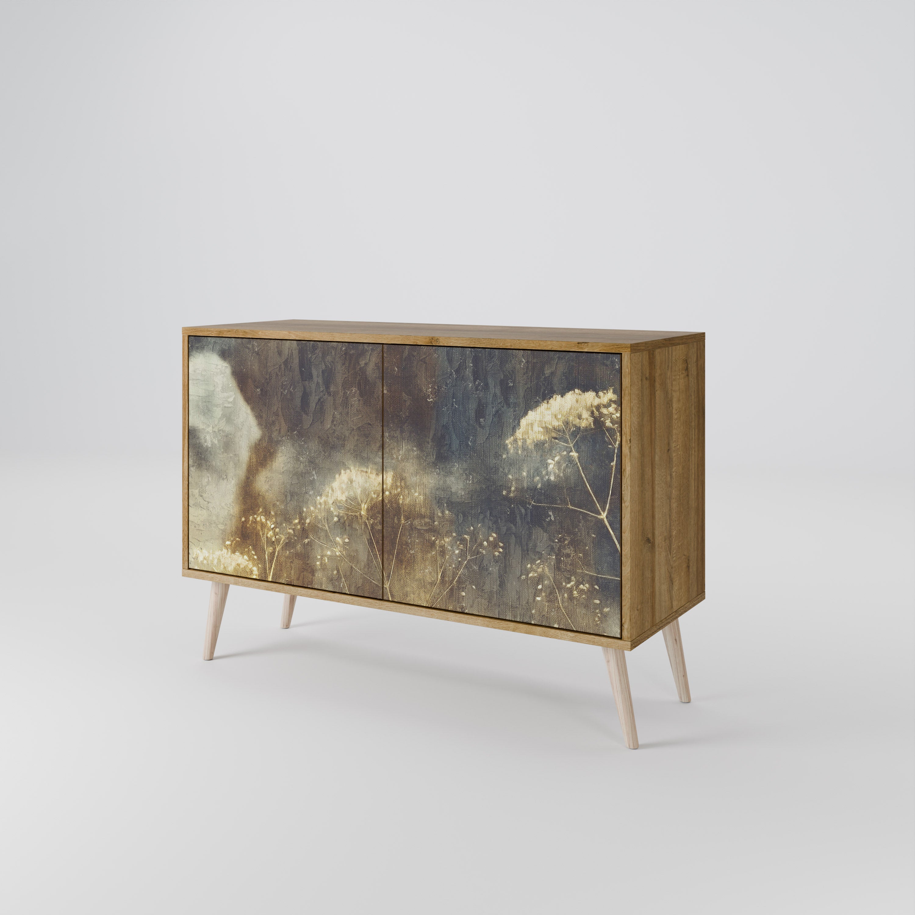 GENTLE POWER 2-Door Sideboard in Oak Effect