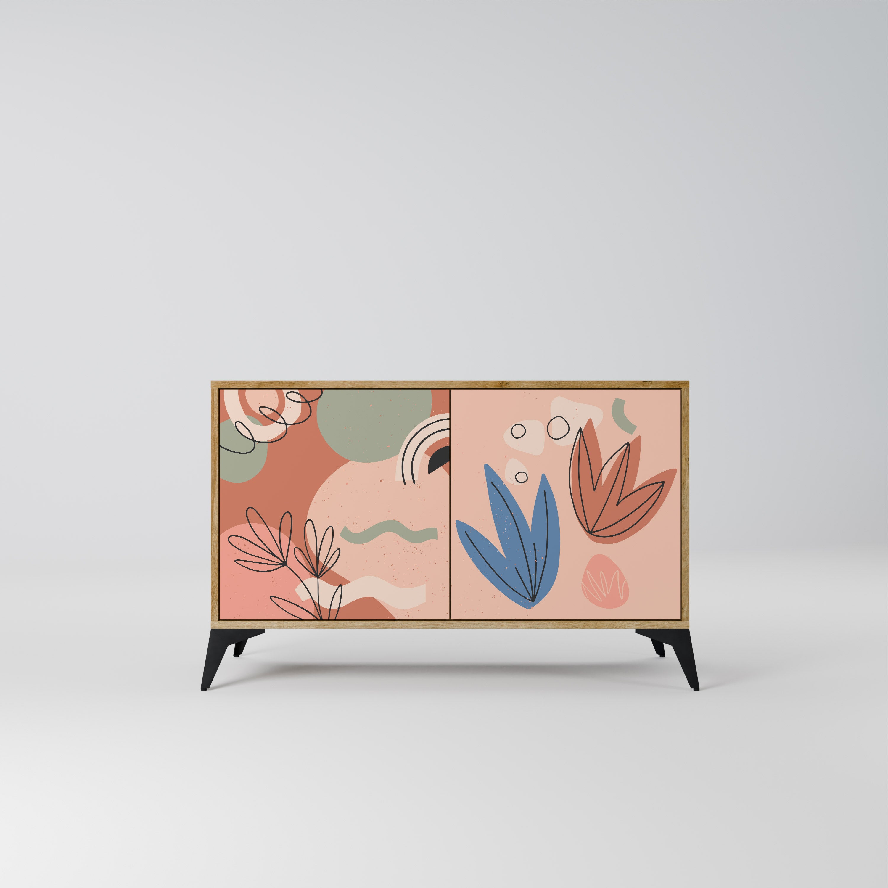 PASTEL DESTINY 2-Door Sideboard in Oak Effect