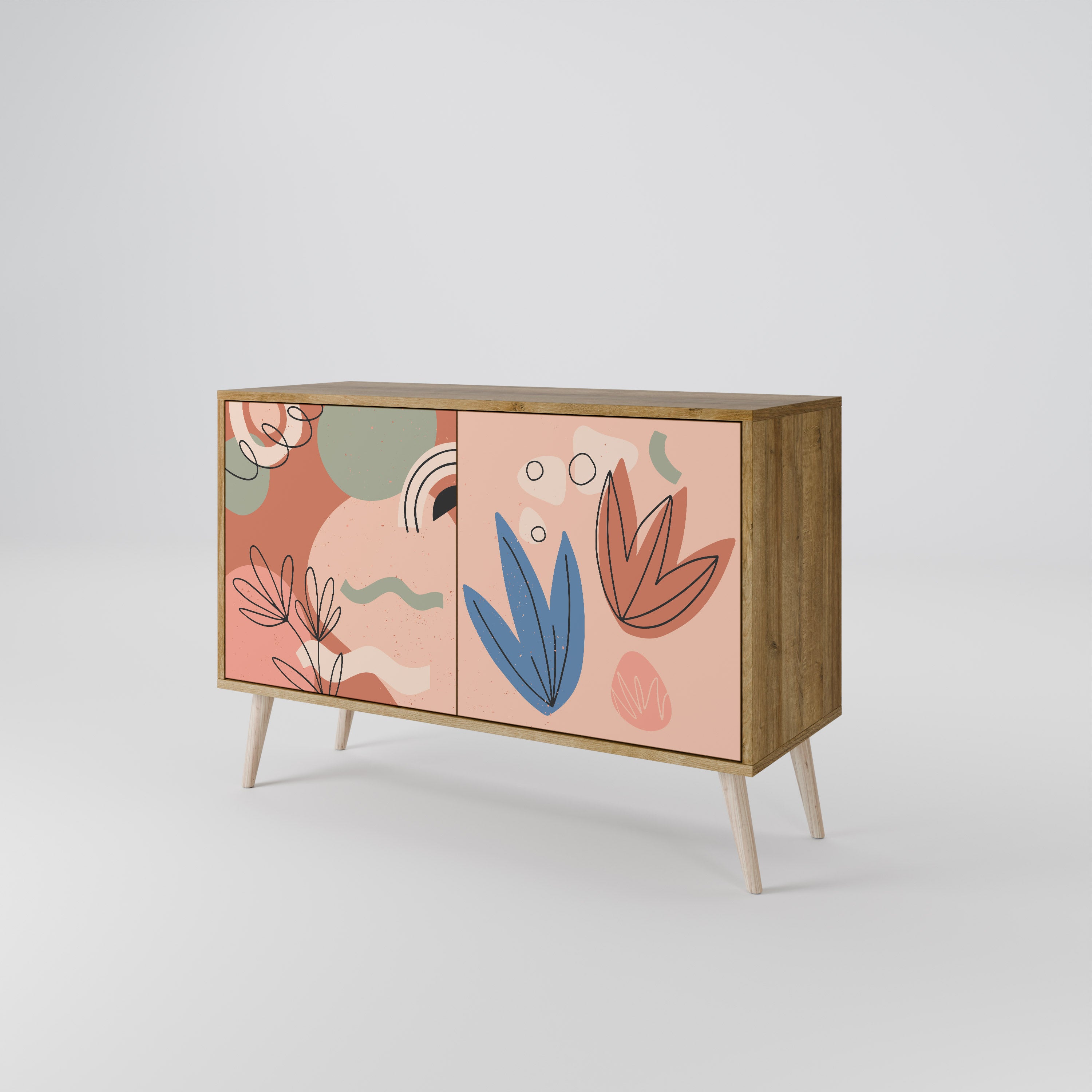 PASTEL DESTINY 2-Door Sideboard in Oak Effect