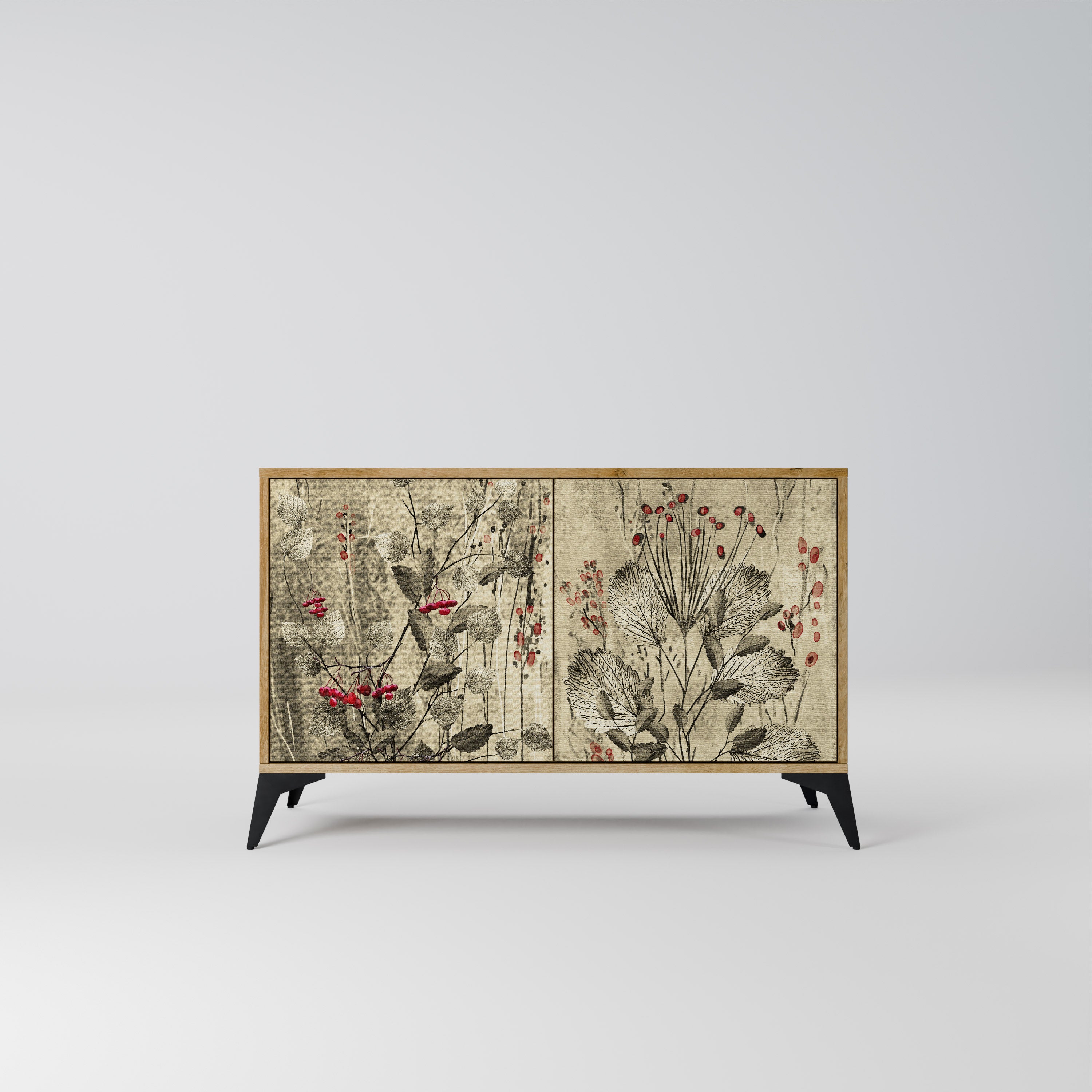 HERBAL GRACE 2-Door Sideboard in Oak Effect