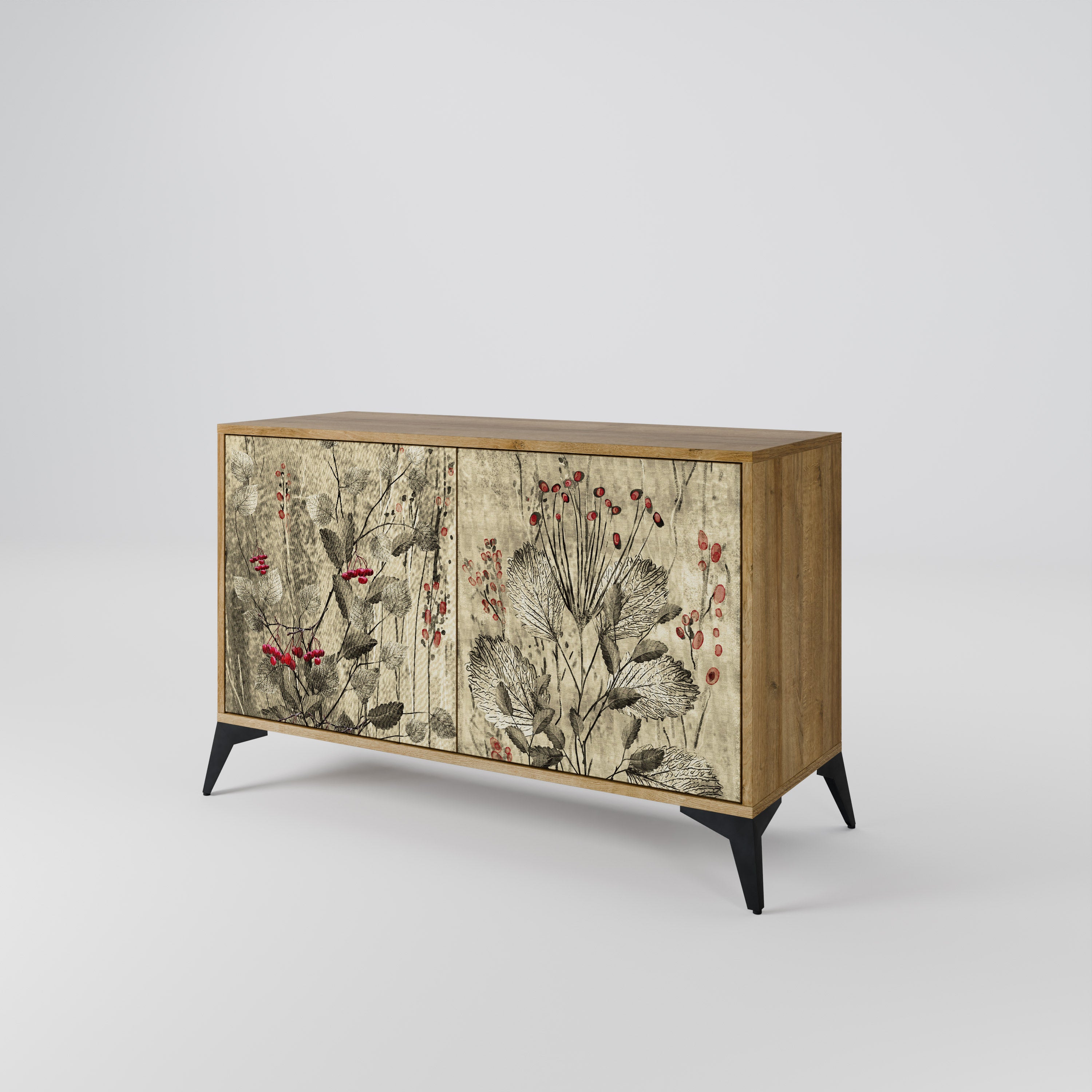 HERBAL GRACE 2-Door Sideboard in Oak Effect