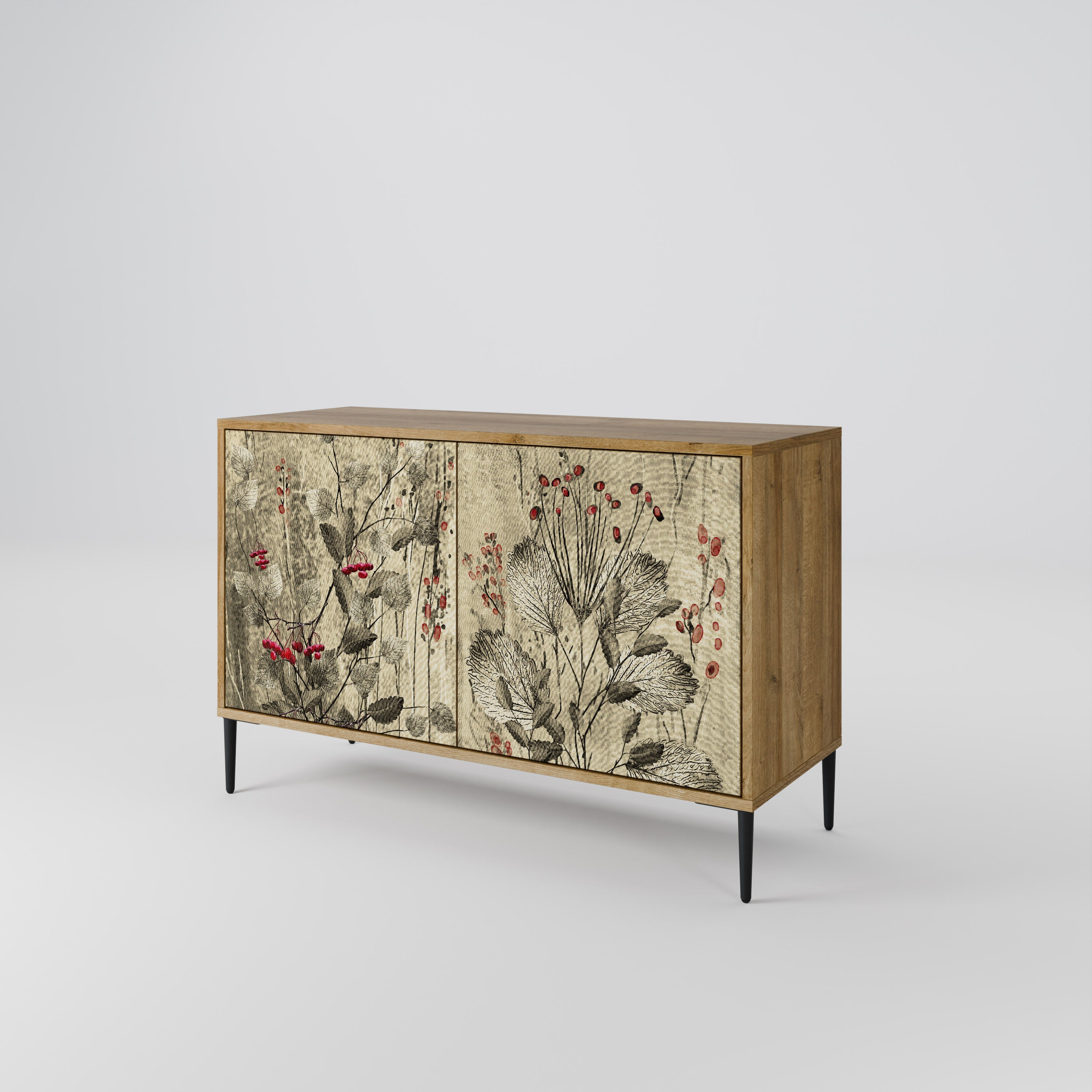 HERBAL GRACE 2-Door Sideboard in Oak Effect