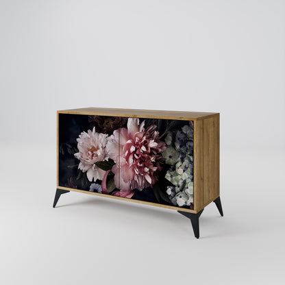 PURE BLOSSOM 2-dörrars skänk i ekeffekt