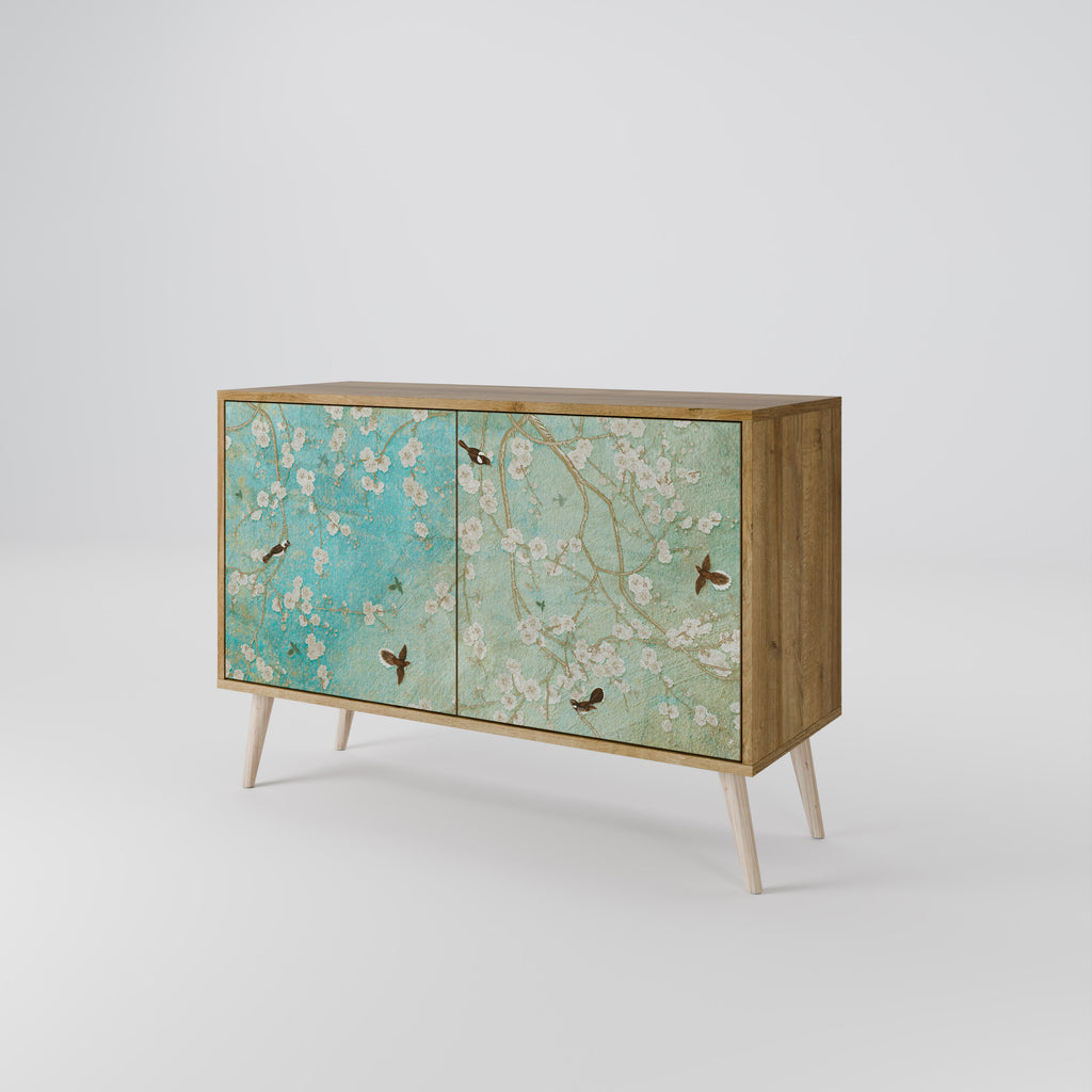 BLOOMING CHARM 2-Door Sideboard in Oak Effect