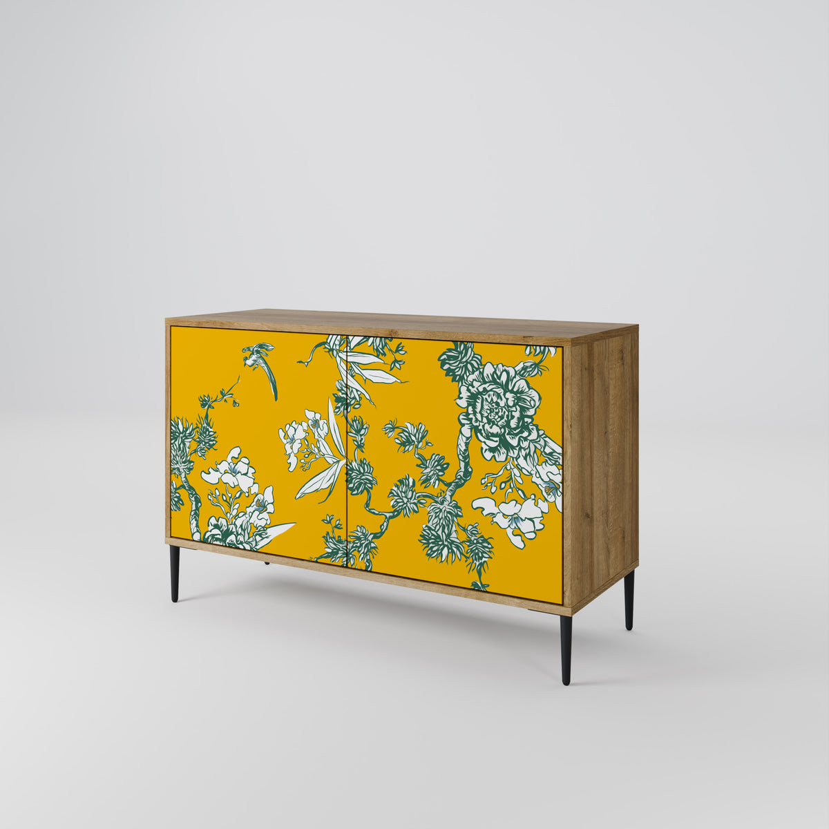 YELLOW CHINOISERIE Skänk med två dörrar