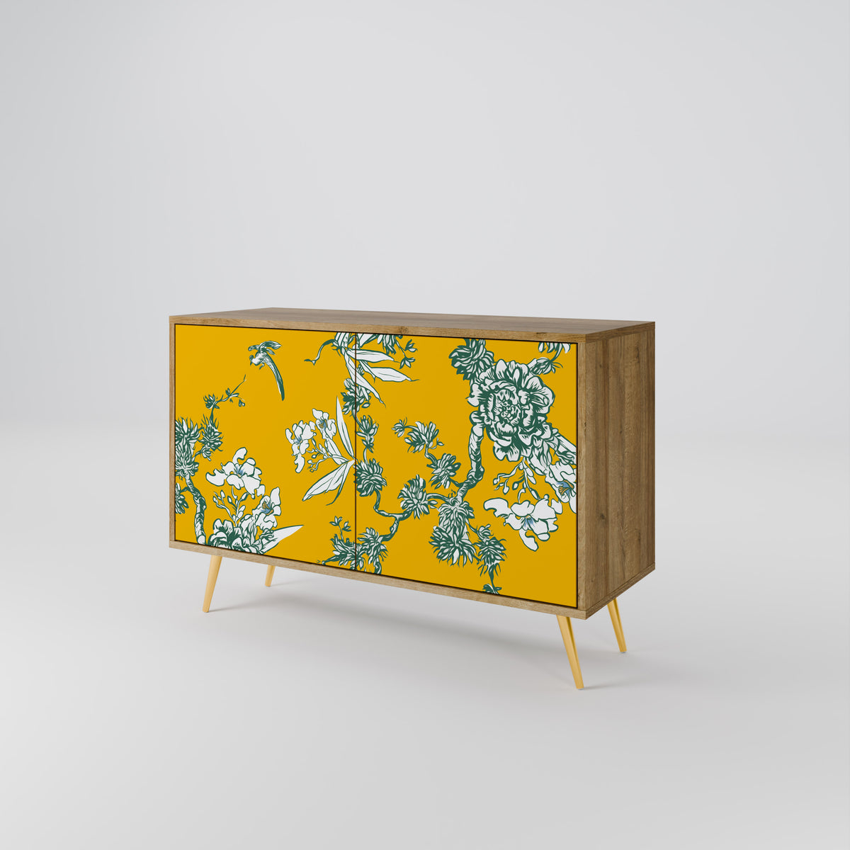YELLOW CHINOISERIE Skänk med två dörrar