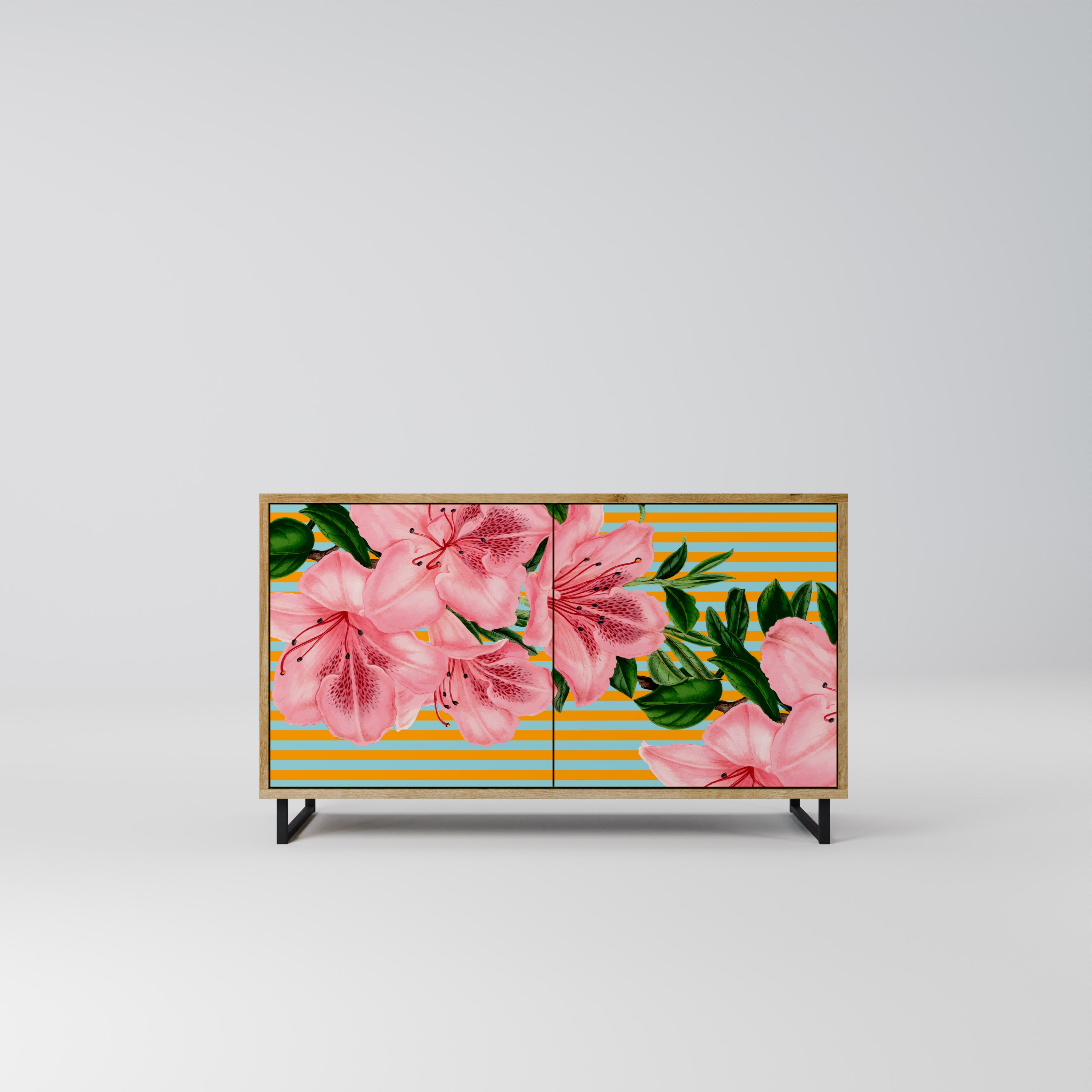 FRAGILE BEAUTY 2-Door Sideboard in Oak Effect
