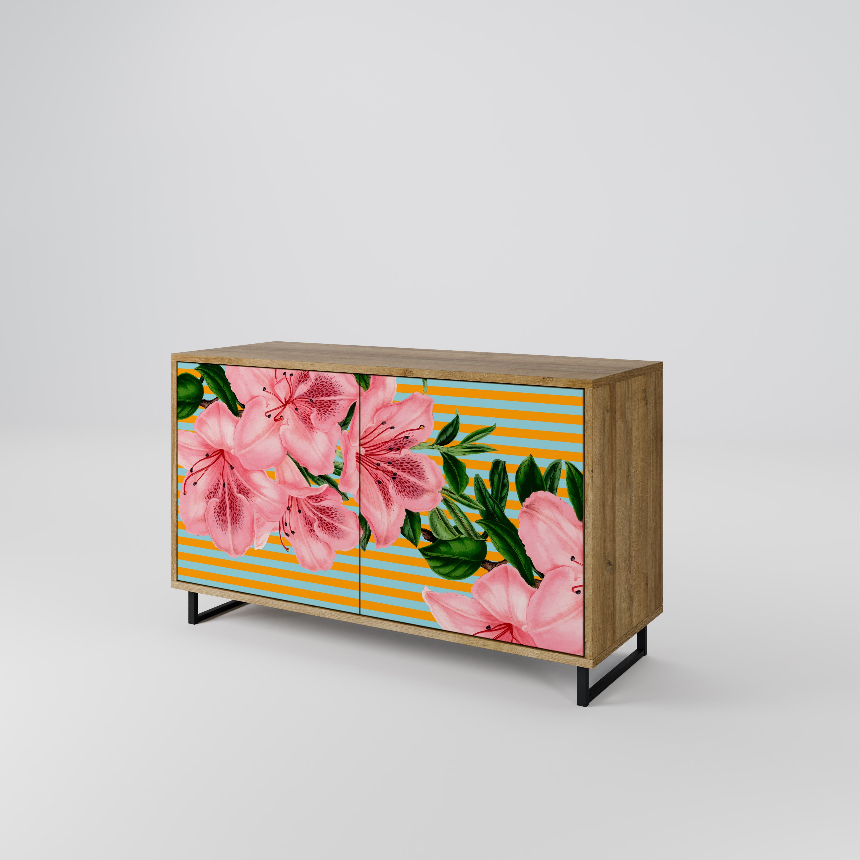 FRAGILE BEAUTY 2-Door Sideboard in Oak Effect