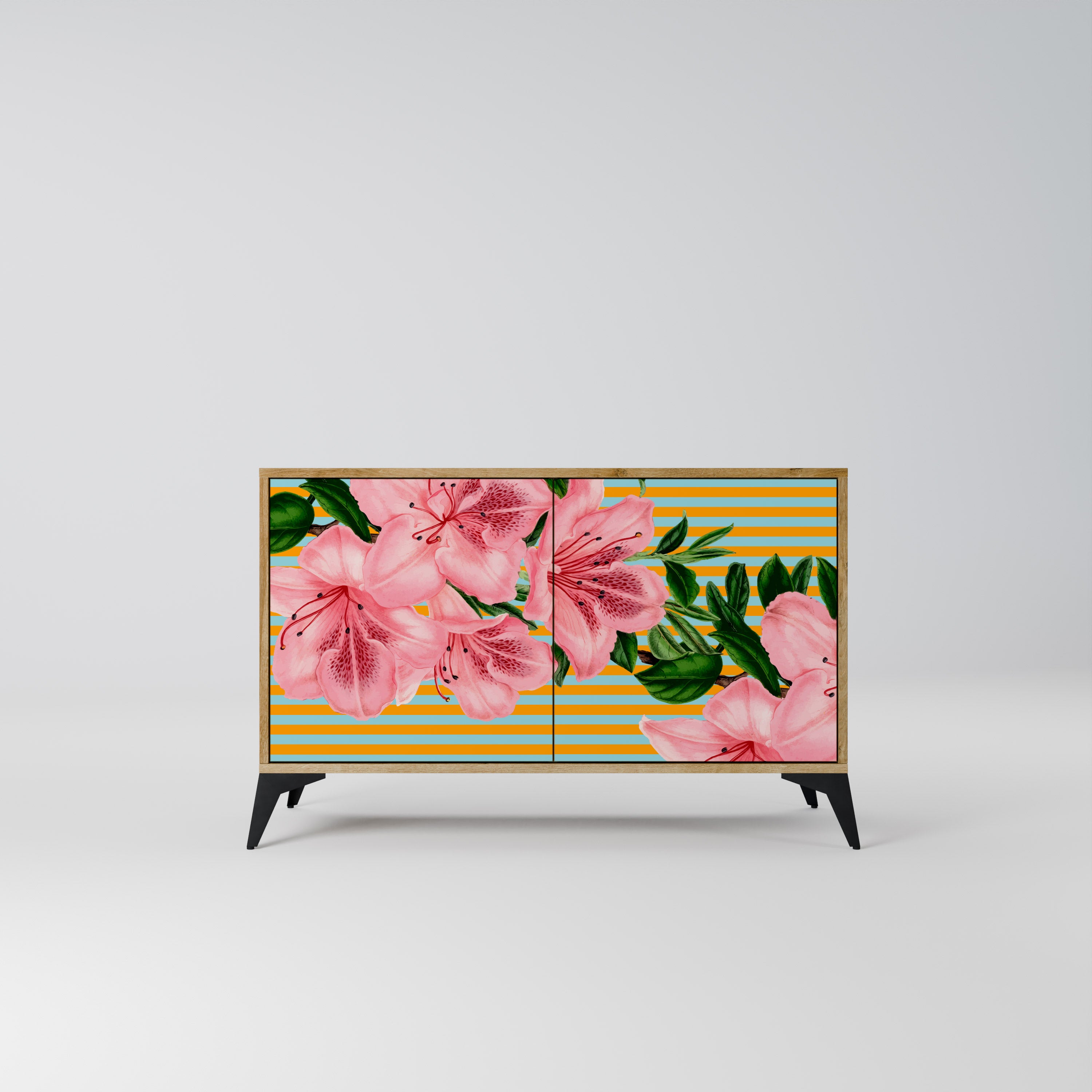 FRAGILE BEAUTY 2-Door Sideboard in Oak Effect