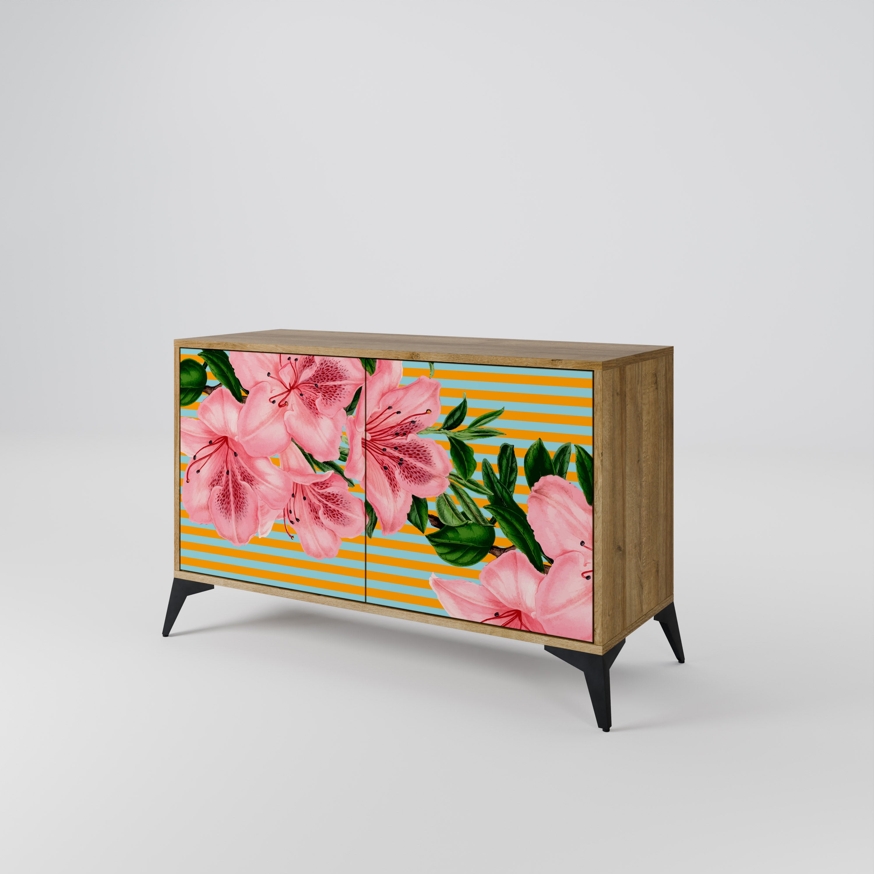 FRAGILE BEAUTY 2-Door Sideboard in Oak Effect