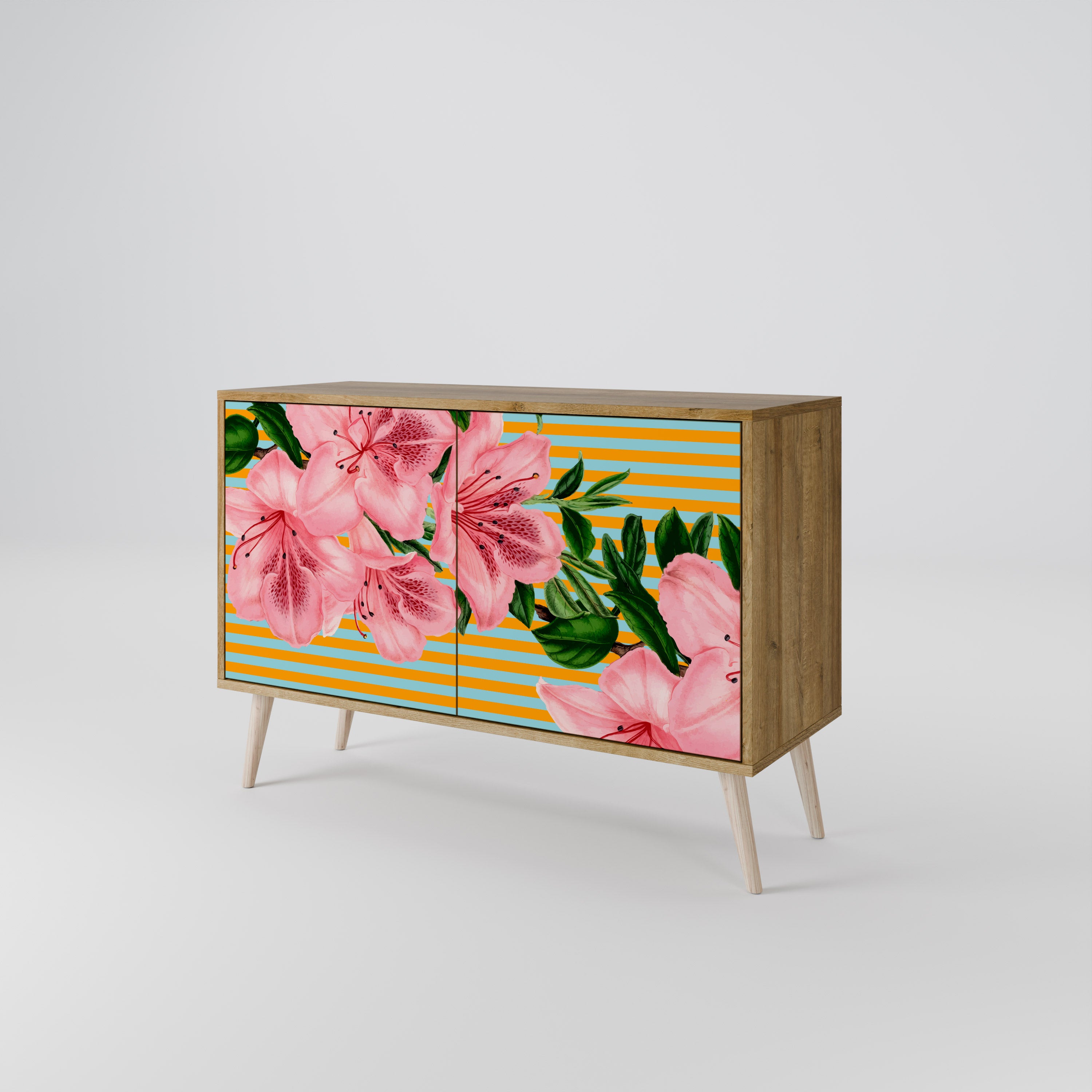 FRAGILE BEAUTY 2-Door Sideboard in Oak Effect