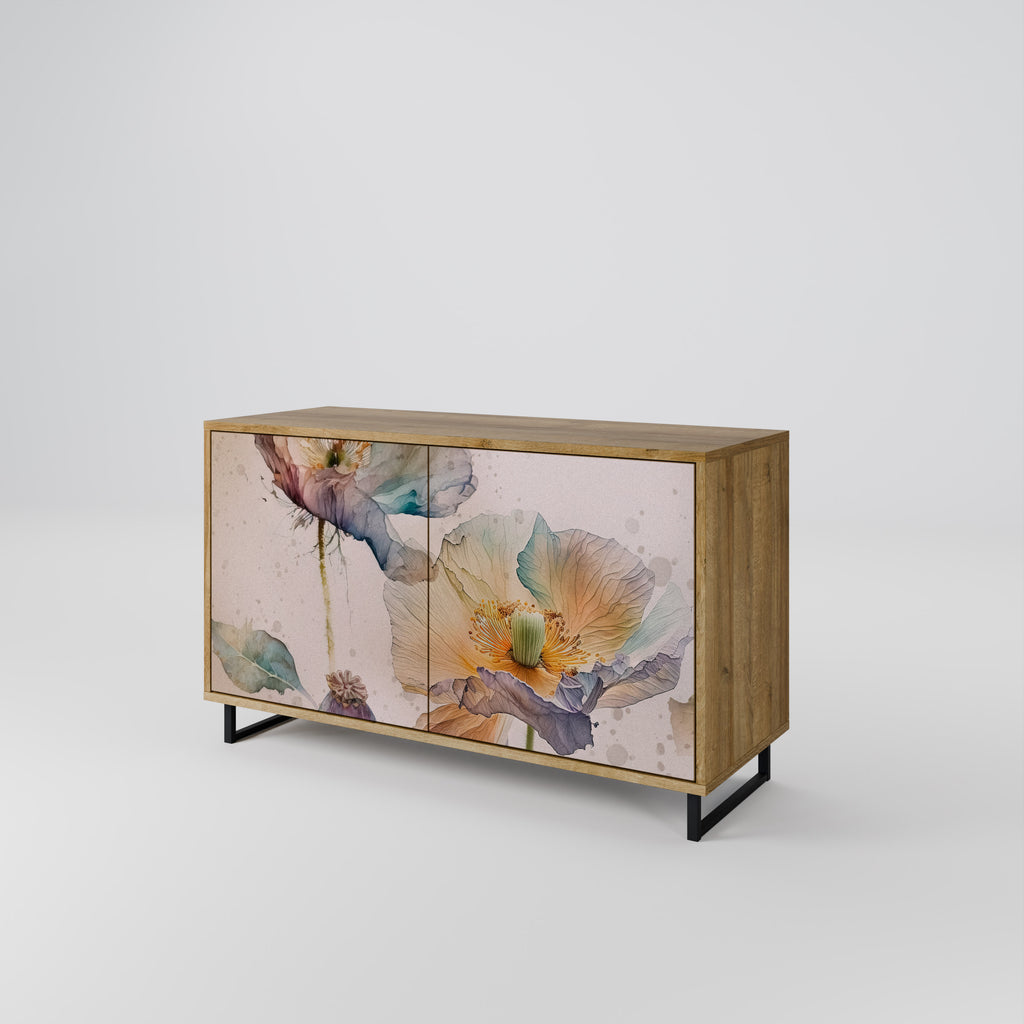SOFTEN POPPY 2-Door Sideboard in Oak Effect