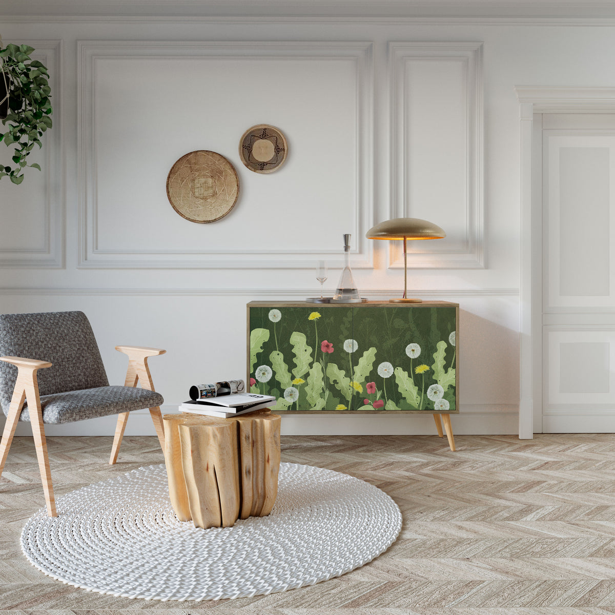 DANDELION AMUSE Skänk med två dörrar