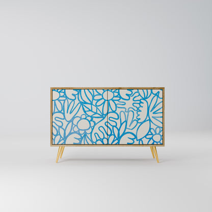 BLOOMY MORNING 2-Door Sideboard in Oak Effect