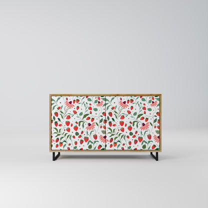 FLOWERS AND STRAWBERRIES 2-Door Sideboard in Oak Effect