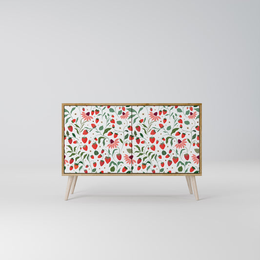 FLOWERS AND STRAWBERRIES 2-Door Sideboard in Oak Effect