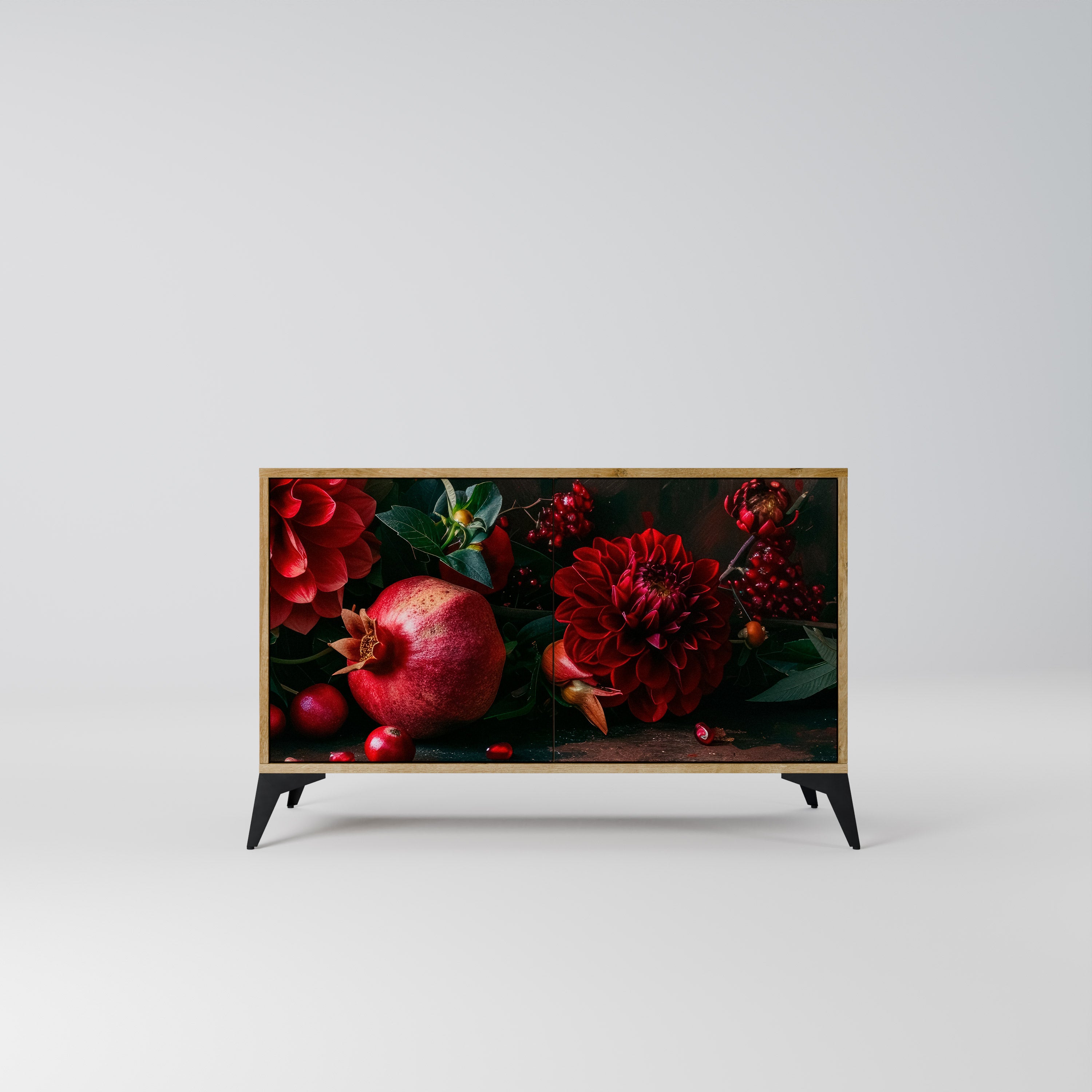 DAHLIAS AND POMEGRANATES 2-Door Sideboard in Oak Effect