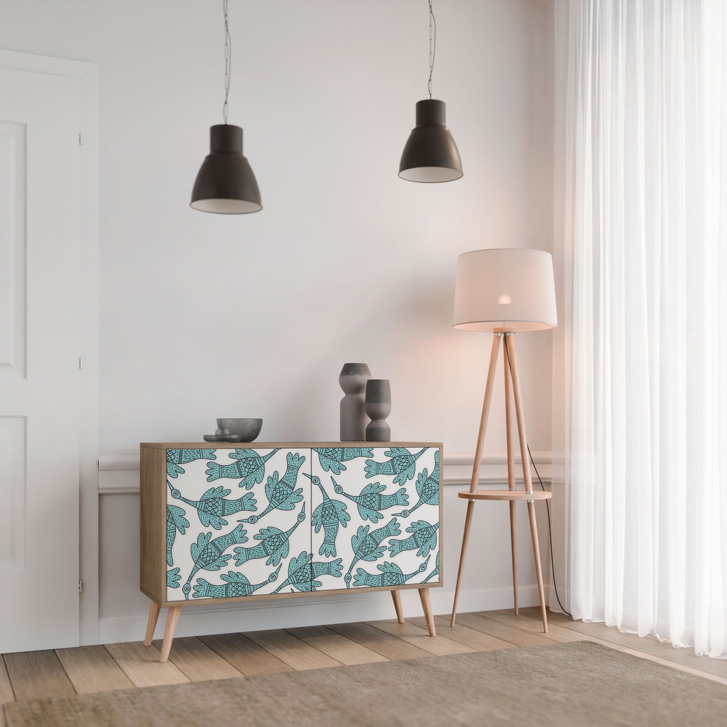 WATERSPOUT SONGIBIRD 2-Door Sideboard in Oak Effect