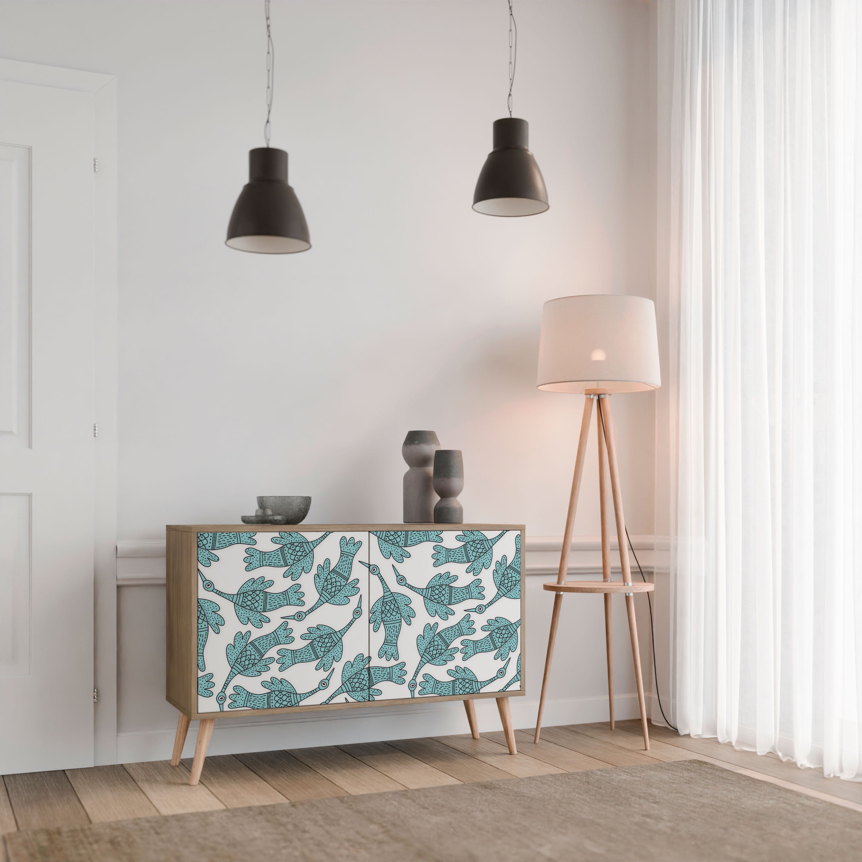 WATERSPOUT SONGIBIRD 2-Door Sideboard in Oak Effect