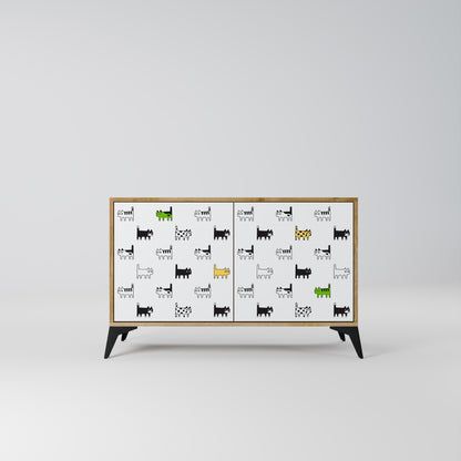 CATS COMPILATION 2-Door Sideboard in Oak Effect