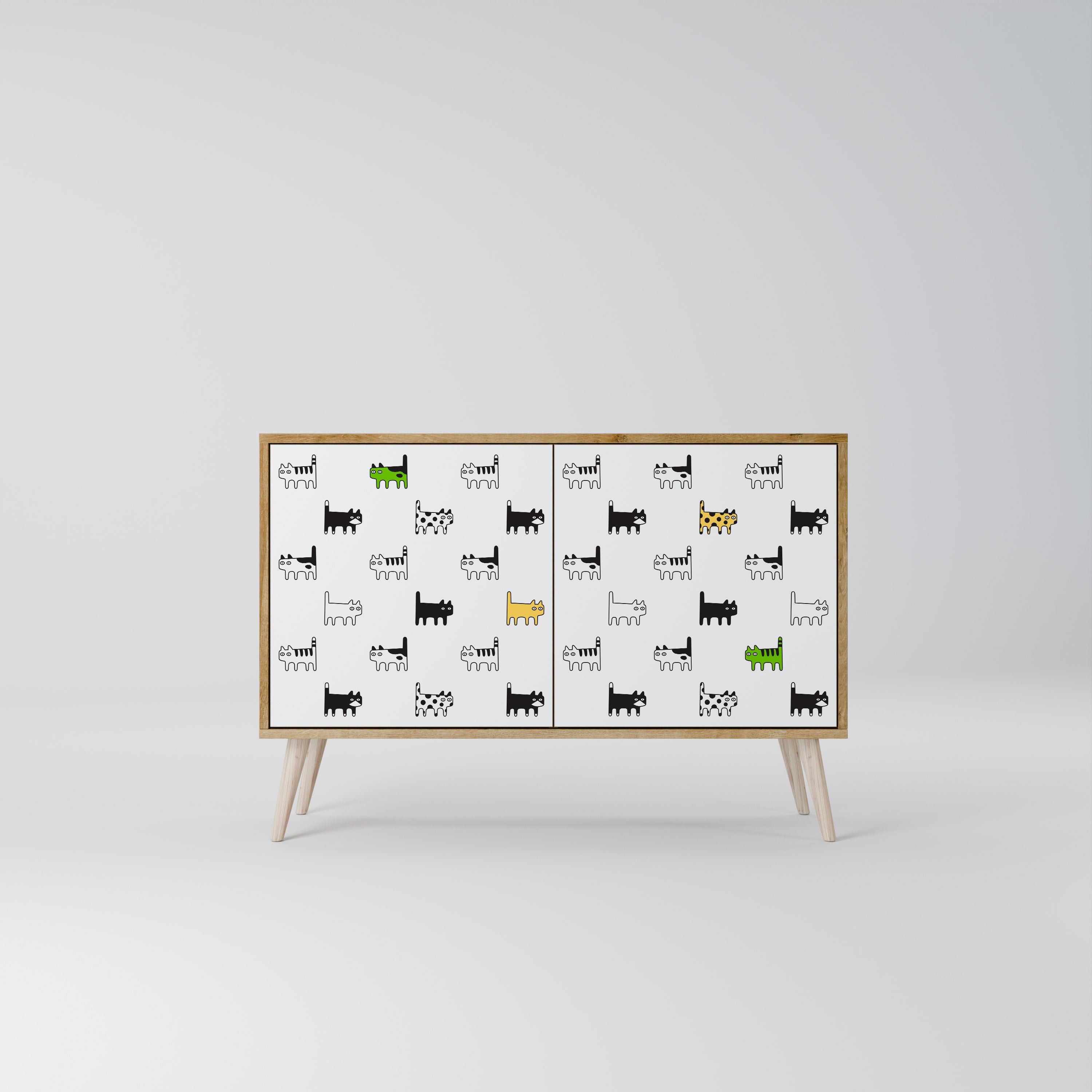 CATS COMPILATION 2-Door Sideboard in Oak Effect