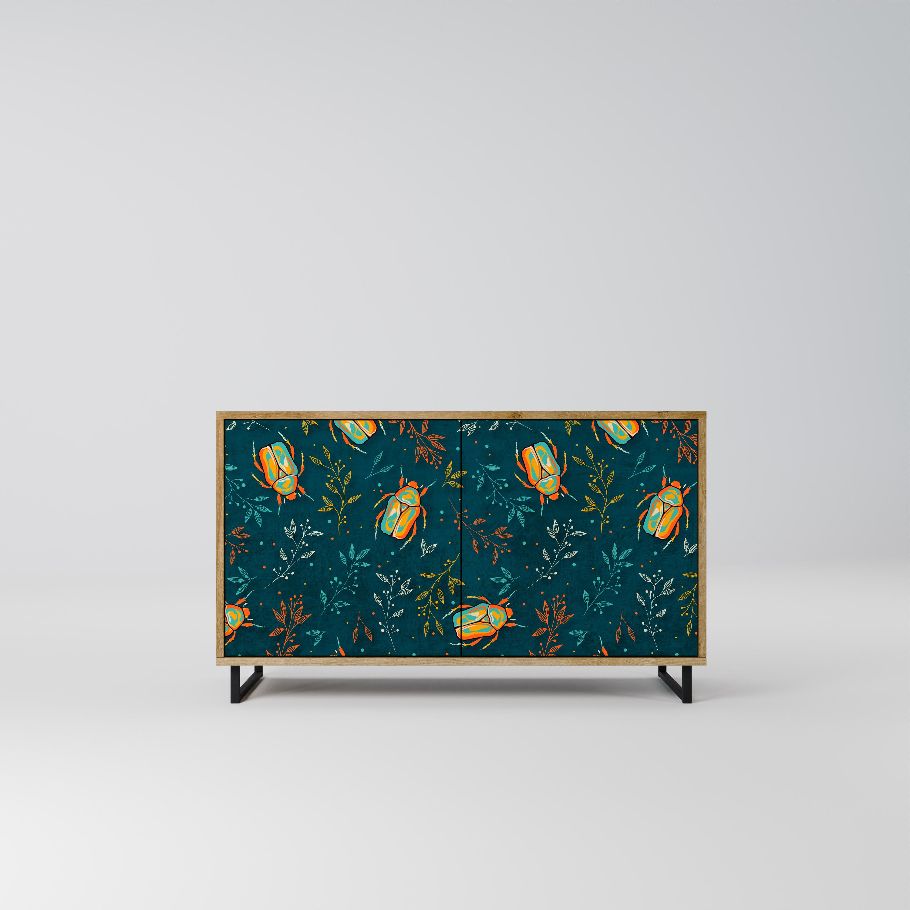 AUTUMN INSECTS 2-Door Sideboard in Oak Effect