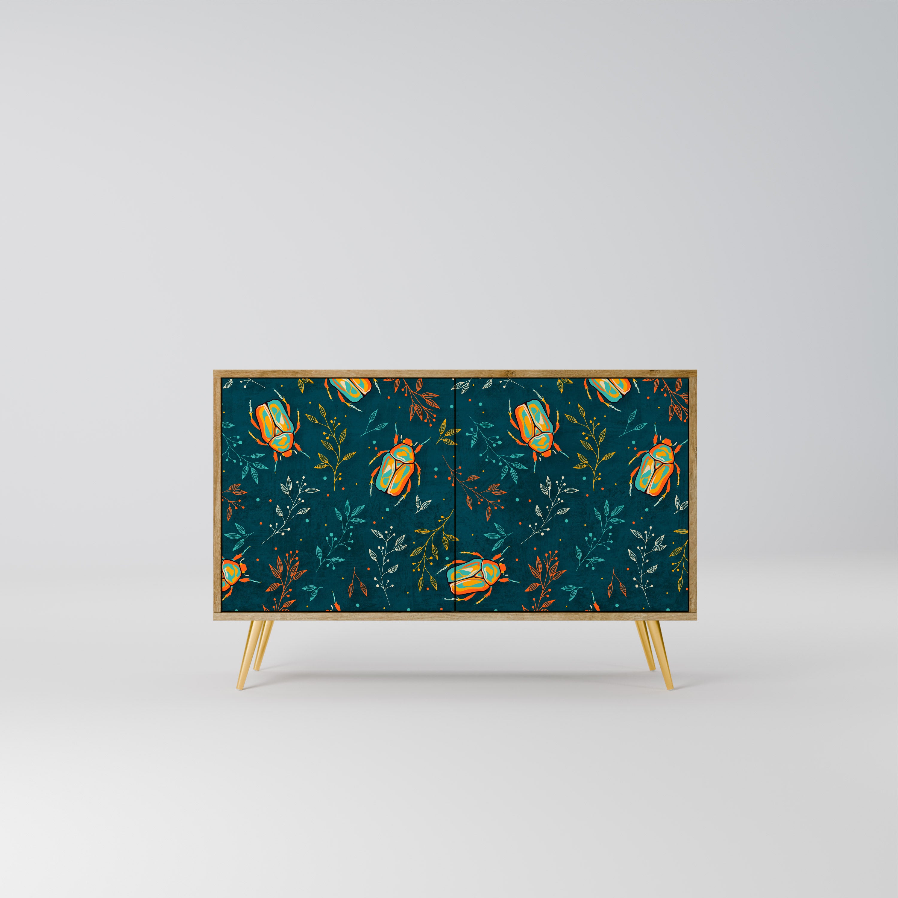AUTUMN INSECTS 2-Door Sideboard in Oak Effect