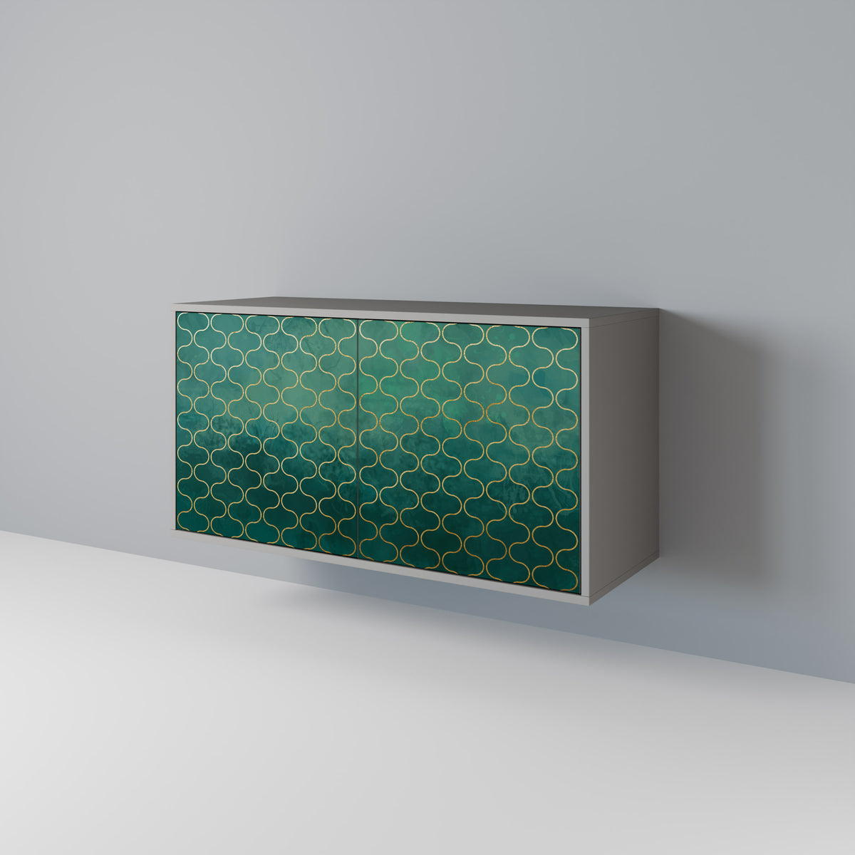 TESSELATED GREENERY Skänk med två dörrar