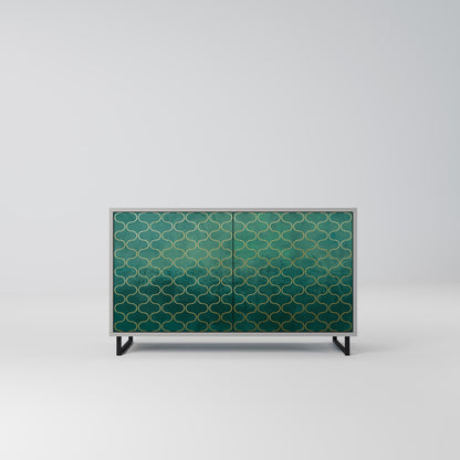 TESSELATED GREENRY 2-dörrars skänk i grå finish
