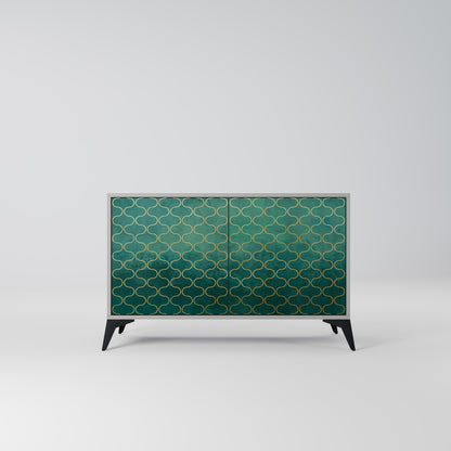 TESSELATED GREENRY 2-dörrars skänk i grå finish