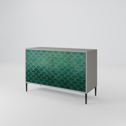 TESSELATED GREENRY 2-dörrars skänk i grå finish