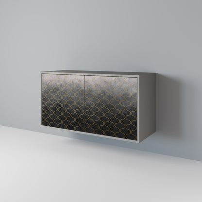 TESSELATED GRAYISH 2-Door Sideboard in Grey Finish
