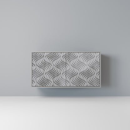 CONCRETE RÖRELSE 2-dörrars skänk i grå finish