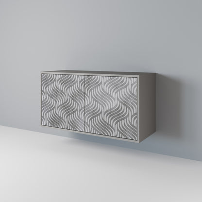 CONCRETE RÖRELSE 2-dörrars skänk i grå finish