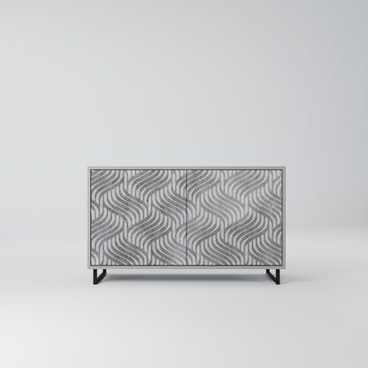 CONCRETE RÖRELSE 2-dörrars skänk i grå finish